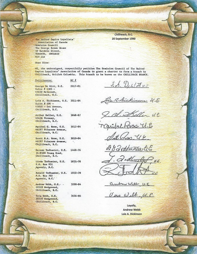 Chilliwack Branch Charter (1990)